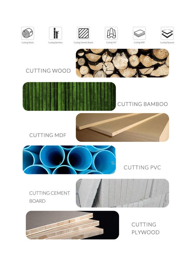 Cordless Circular Electric Saw With Accessories Black/Silver - Image 3