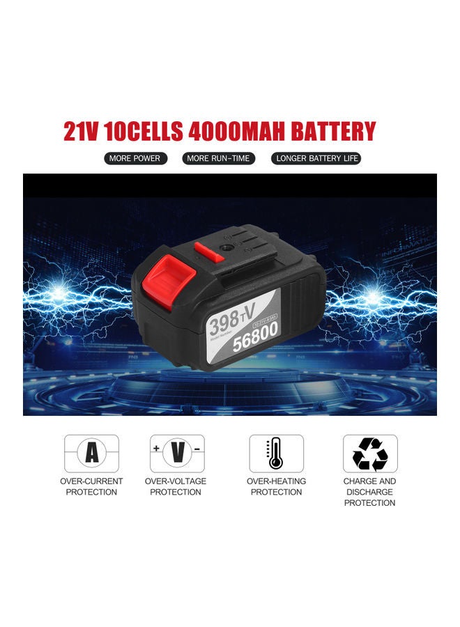 Cordless Circular Electric Saw With Accessories Black/Silver - Image 4