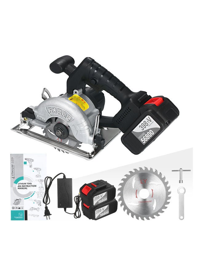 Cordless Circular Electric Saw With Accessories Black/Silver - Image 1