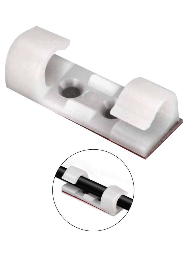 AIWANTO 30-Piece  Strong Self-Adhesive Cable Clips White  - Image 1