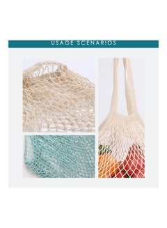 Generic Cotton Mesh Tote Bags White 14x1.50x13cm  - Image 5