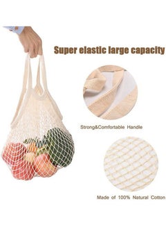 Generic Cotton Mesh Tote Bags White 14x1.50x13cm  - Image 3