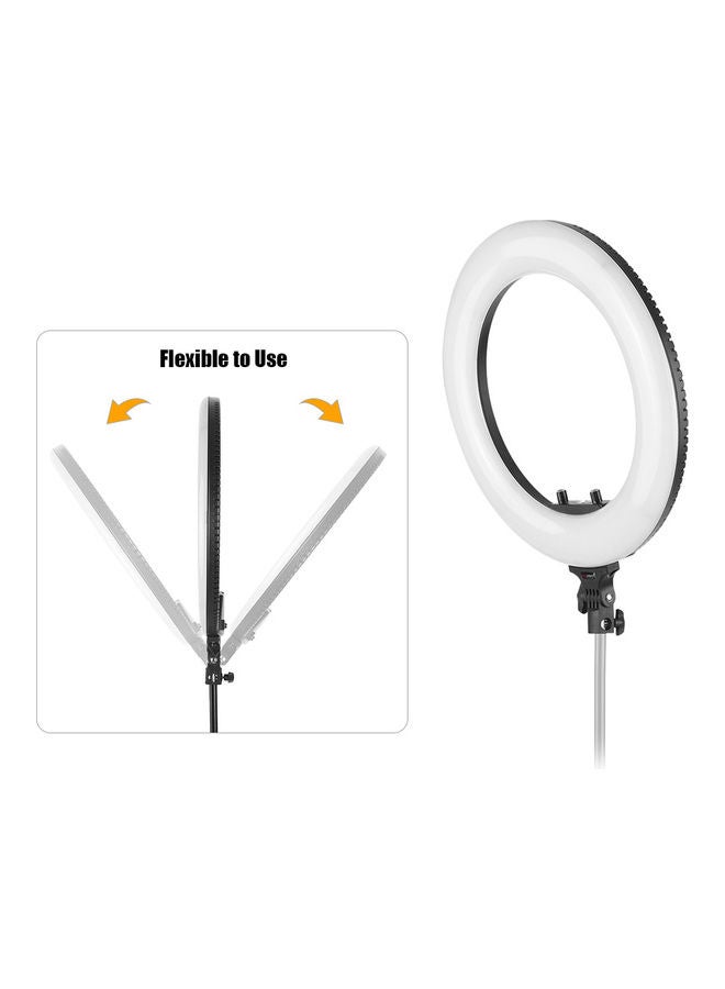 LED Video Ring Light With Accessories White  - Image 4