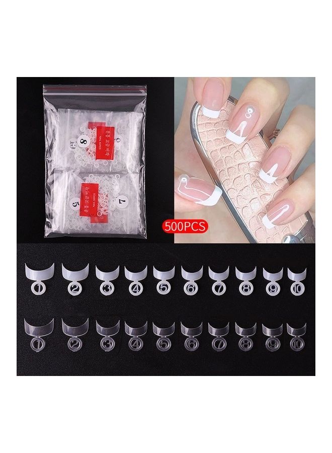 Generic 500-Piece Short False Nail Tip Clear  - Image 4