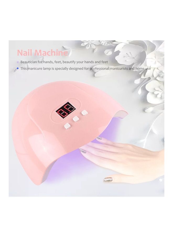 مجفف طلاء أظافر بمصباح LED بالأشعة فوق البنفسجية وردي - Image 2