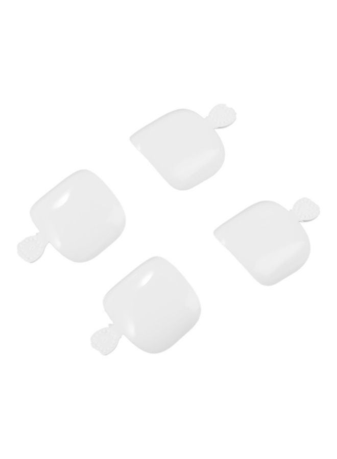 طقم أظافر اصطناعية لأصابع القدم مكون من 500 قطعة أبيض - Image 4