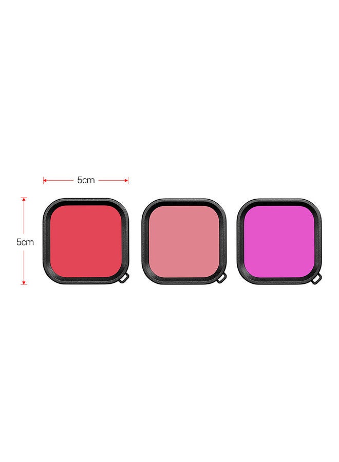 3-Piece Underwater Filter Lenses Kit Multicolour  - Image 4