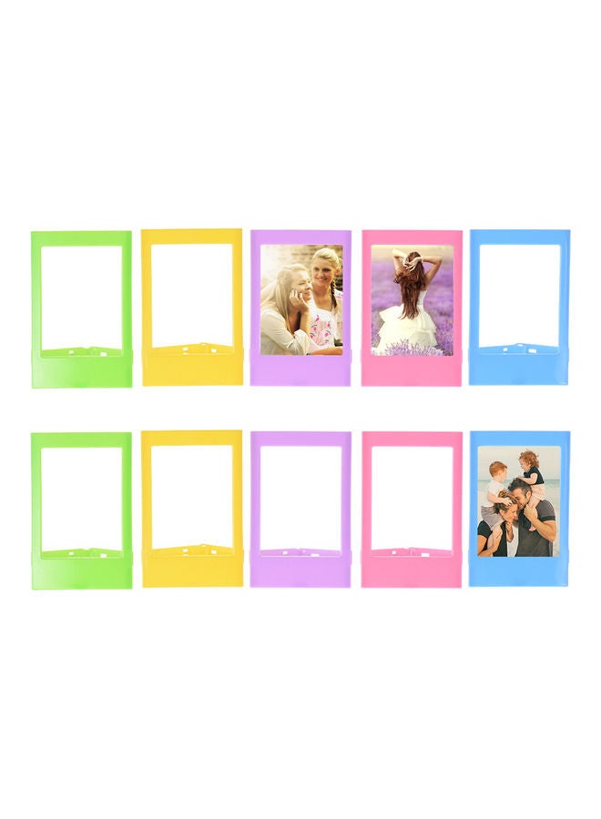 10-Piece Mini Plastic Table Photo Frame For Fujifilm Instax Mini Multicolour  - Image 1
