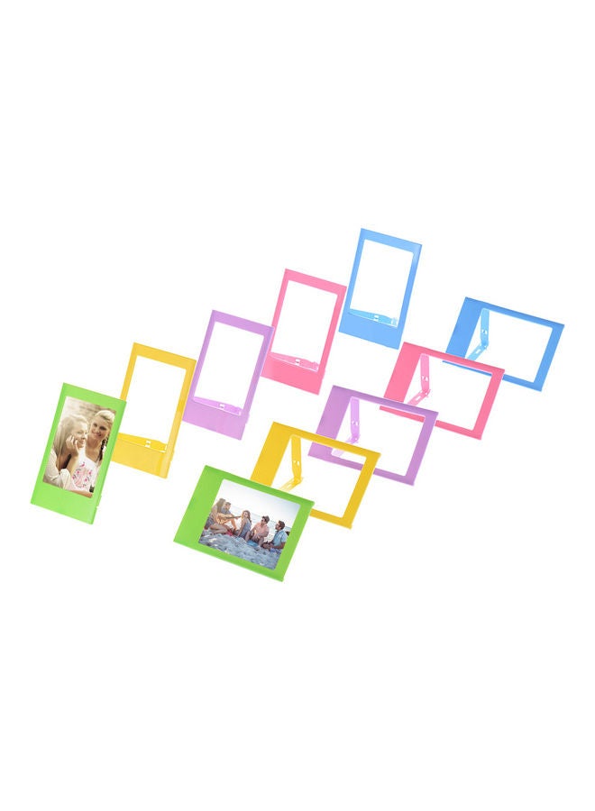 10-Piece Mini Plastic Table Photo Frame For Fujifilm Instax Mini Multicolour  - Image 5
