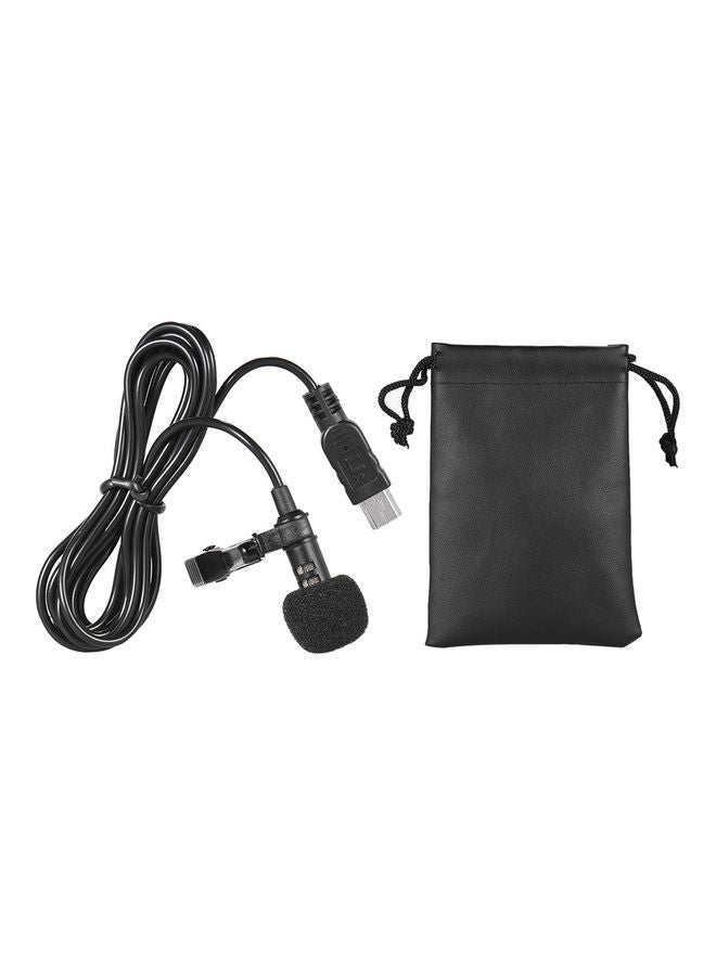 Generic - Professional Mini USB Omni Directional Stereo Microphone With Collar Clip For Gopro Hero EP2399 Black - Image 1