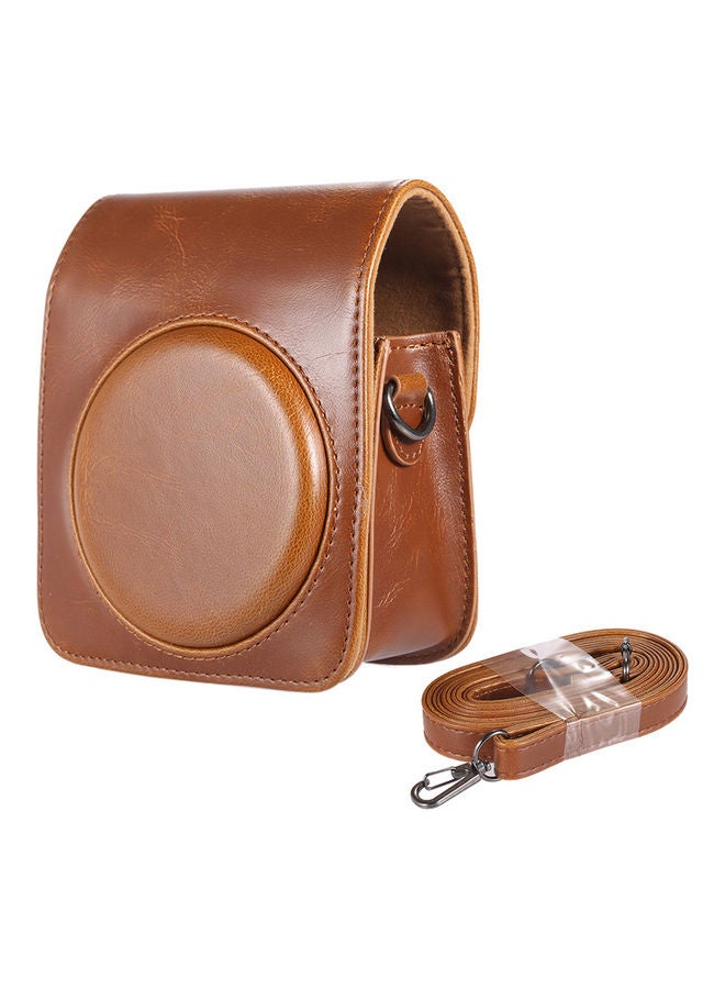 Leather Case Bag With Shoulder Strap Brown  - Image 1
