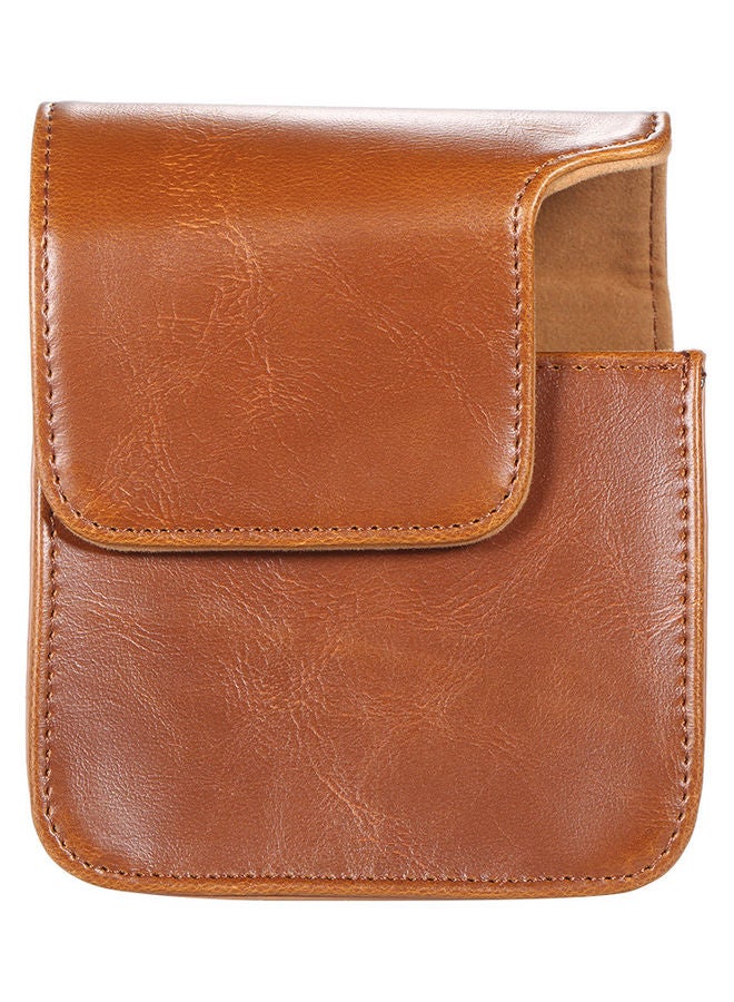 Leather Case Bag With Shoulder Strap Brown  - Image 5