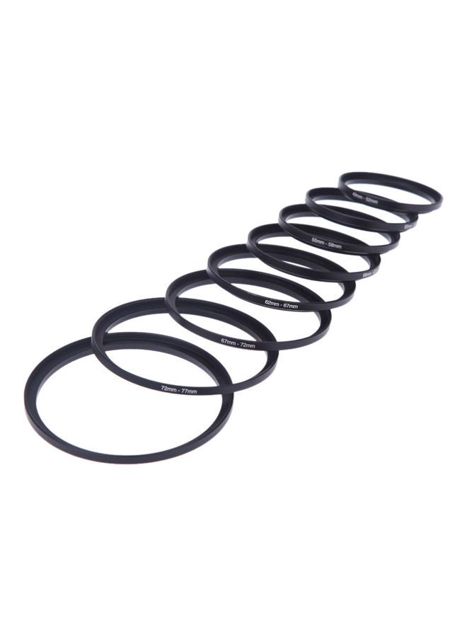 Generic 8-Piece Step Up Ring Set Black  - Image 1