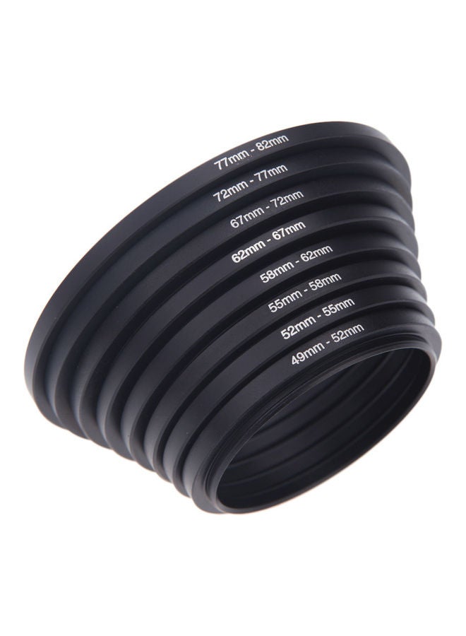 Generic 8-Piece Step Up Ring Set Black  - Image 3