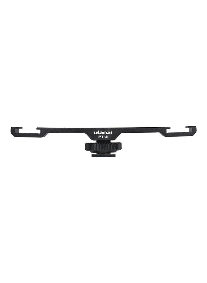 Ulanzi Double Hot Shoe Mount Extension Bar For DSLR Black  - Image 2