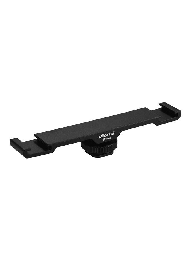 Ulanzi Double Hot Shoe Mount Extension Bar For DSLR Black  - Image 3