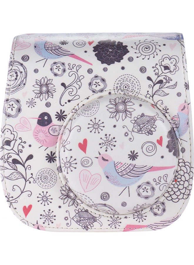 ANDOER Bird Pattern Lovely PU Leather Protective Camera Bag With Shoulder strap Multicolour  - Image 1