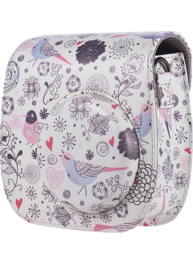 ANDOER Bird Pattern Lovely PU Leather Protective Camera Bag With Shoulder strap Multicolour  - Image 3