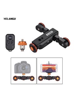 Motorized Camera Video Dolly With Scale Indication Electric Track Slider Black/Orange