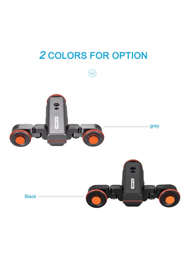 YELANGU - Motorized Camera Video Dolly With Scale Indication Electric Track Slider Black/Orange - Image 1