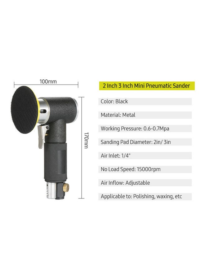 ماكينة صنفرة هوائية صغيرة. أسود/أصفر. - Image 3