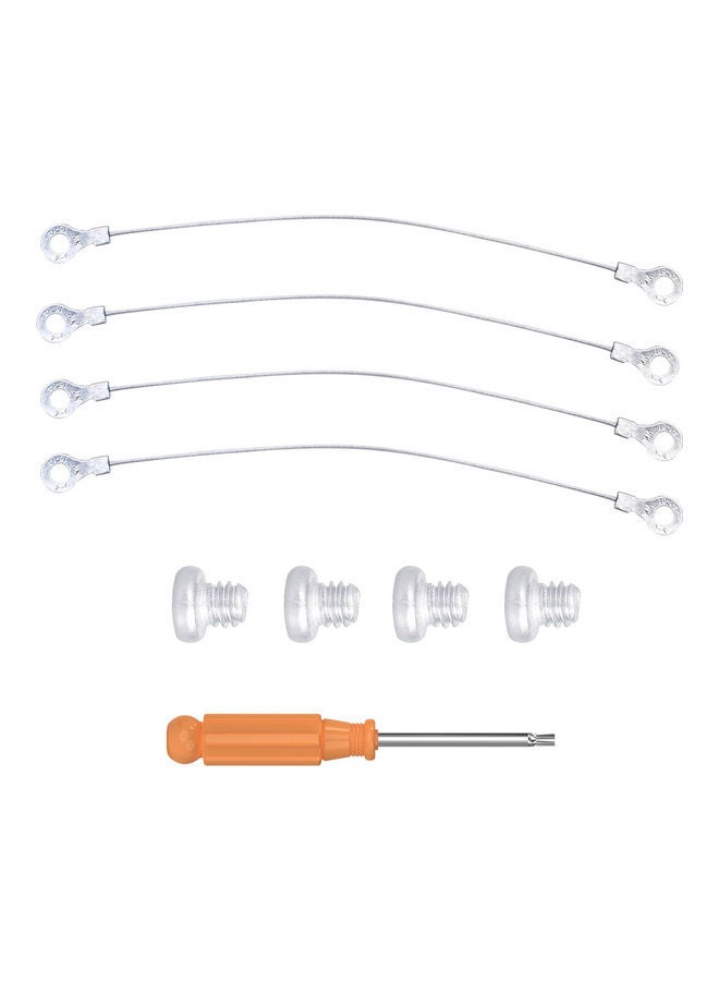 4-Piece Anti-Theft Security Chain Set Silver  - Image 1