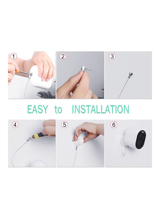 4-Piece Anti-Theft Security Chain Set Silver  - Image 3