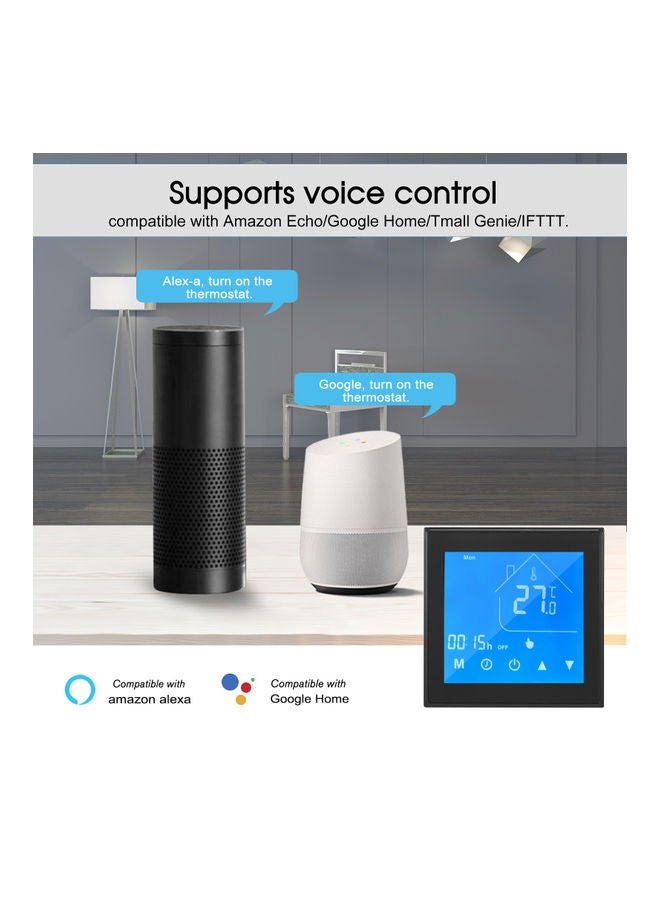 WiFi Smart Thermostat Black/Blue - Image 4