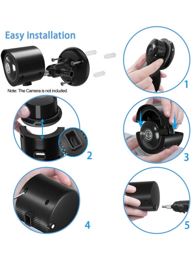2-Piece Outdoor Wall Bracket Black  - Image 4