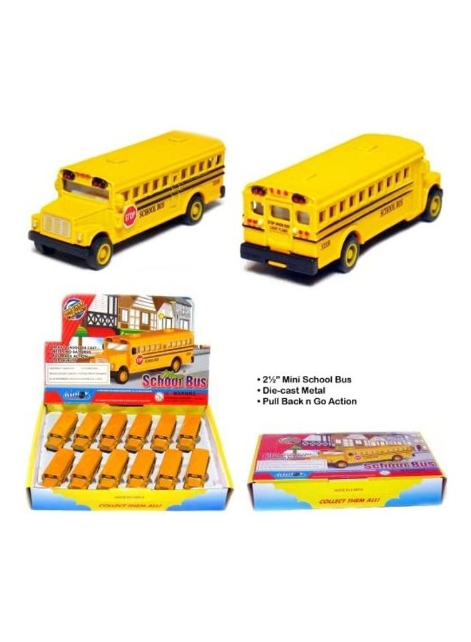 كينس فان Pack Of 12 School Bus Toy