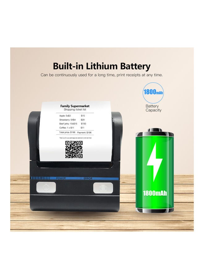 Milestone Thermal Receipt Printer Black  - Image 3