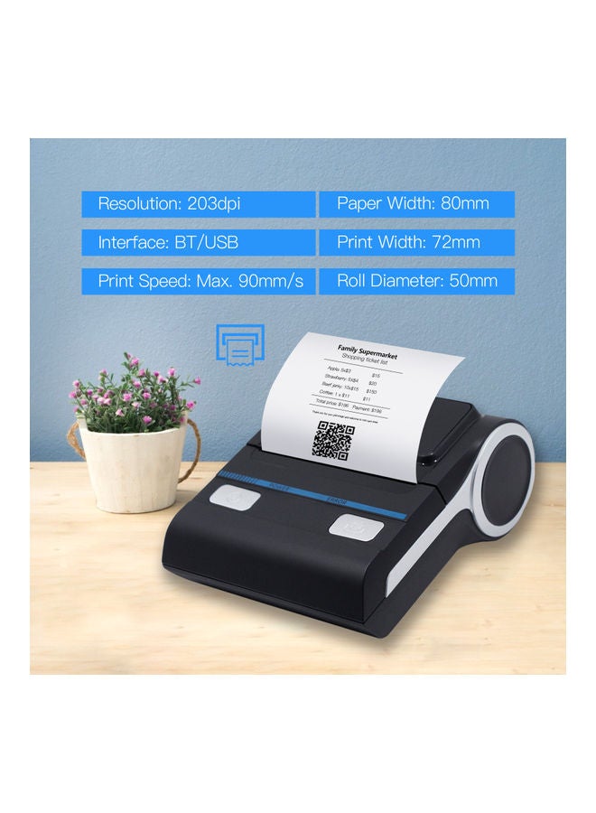 Milestone Thermal Receipt Printer Black  - Image 4