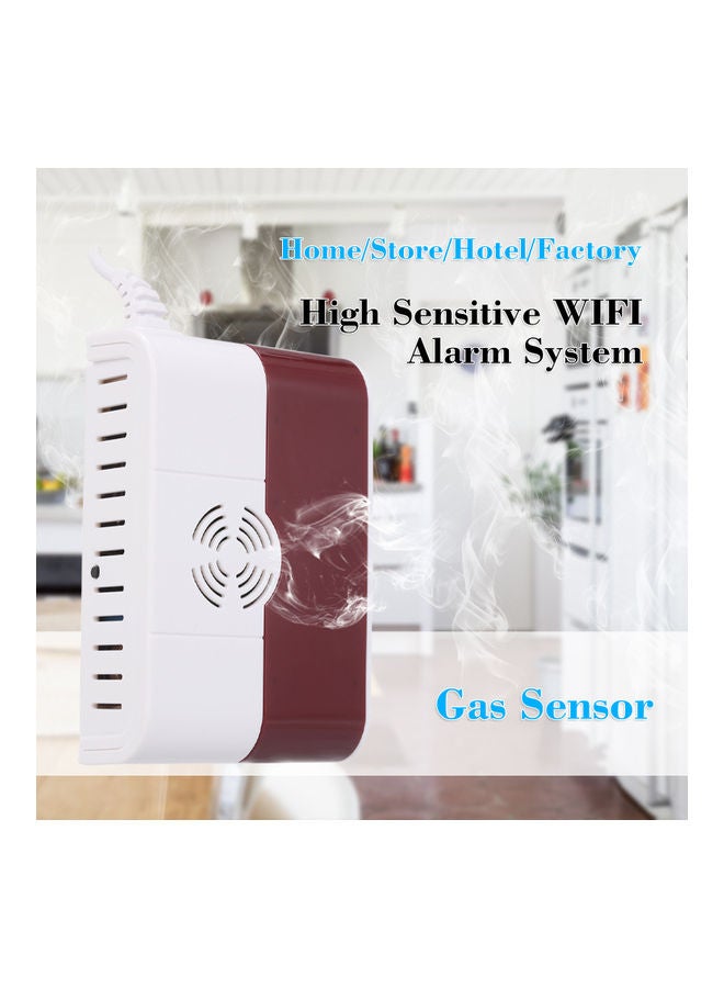 Wireless Gas Sensor And Alarm System White/Brown  - Image 2
