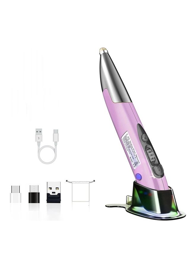 Three Mode Wireless Optical Pen Mouse Purple - Image 2