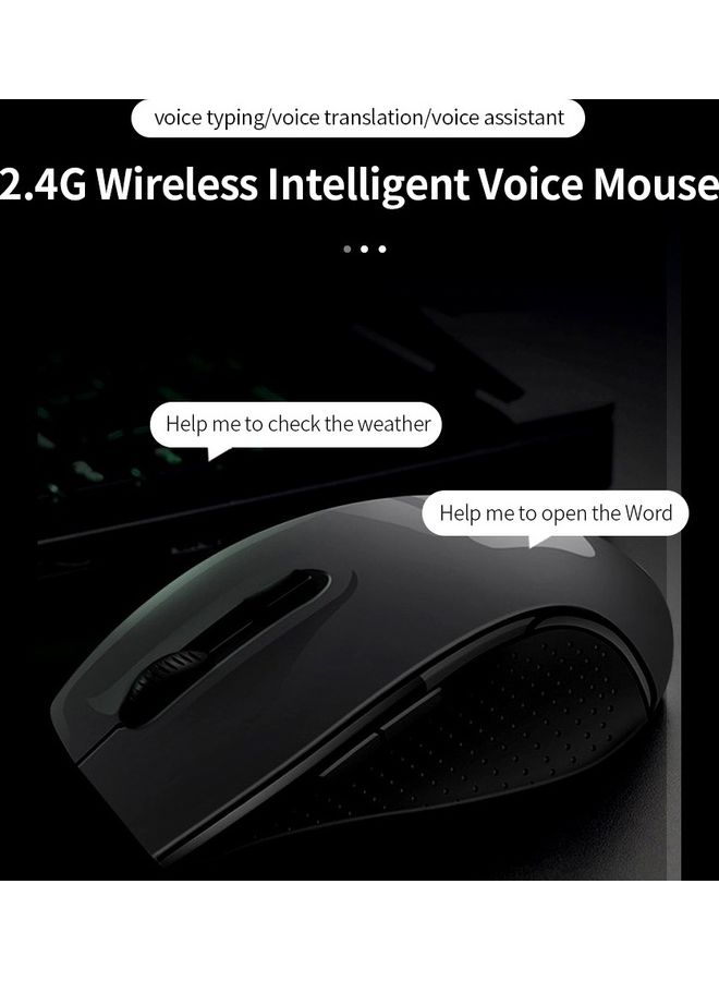 AI Intelligent Voice Wireless Mouse Black/Grey - Image 2