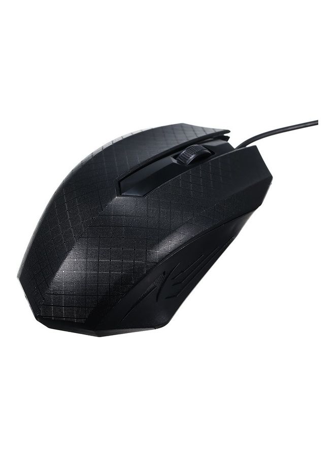 3-Button USB Optical Wired Mouse Black - Image 5