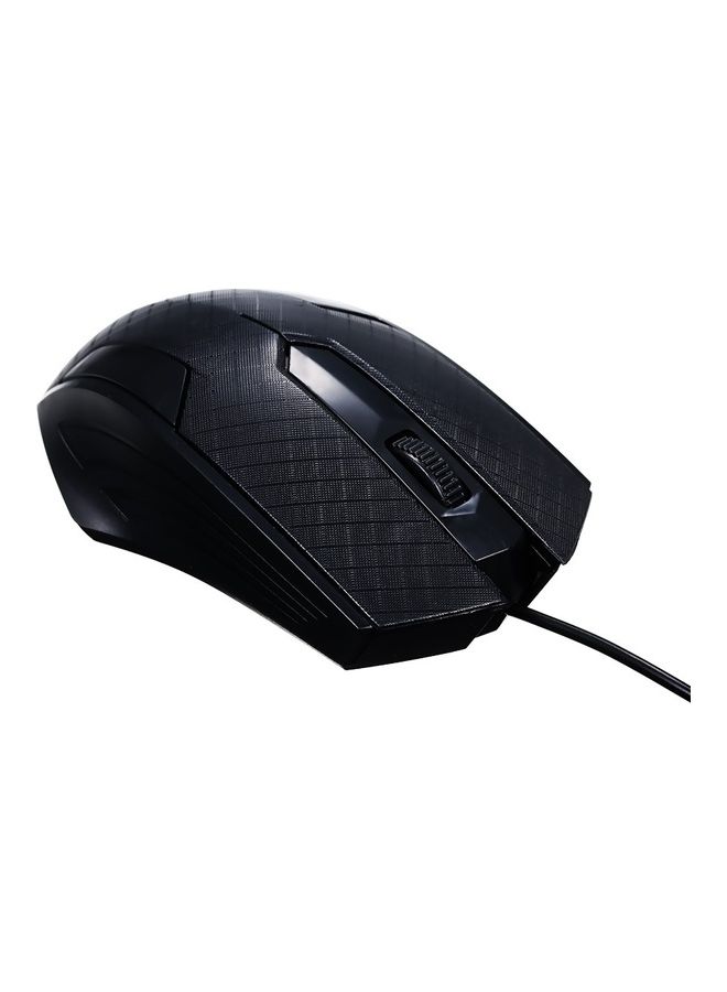 ماوس ضوئي سلكي بعدد 3 أزرار ومنفذ USB أسود - Image 2