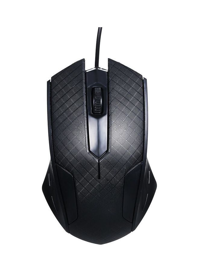 ماوس ضوئي سلكي بعدد 3 أزرار ومنفذ USB أسود - Image 3