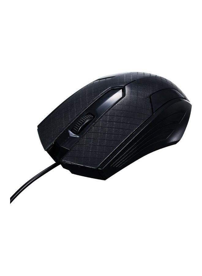 ماوس ضوئي سلكي بعدد 3 أزرار ومنفذ USB أسود - Image 4