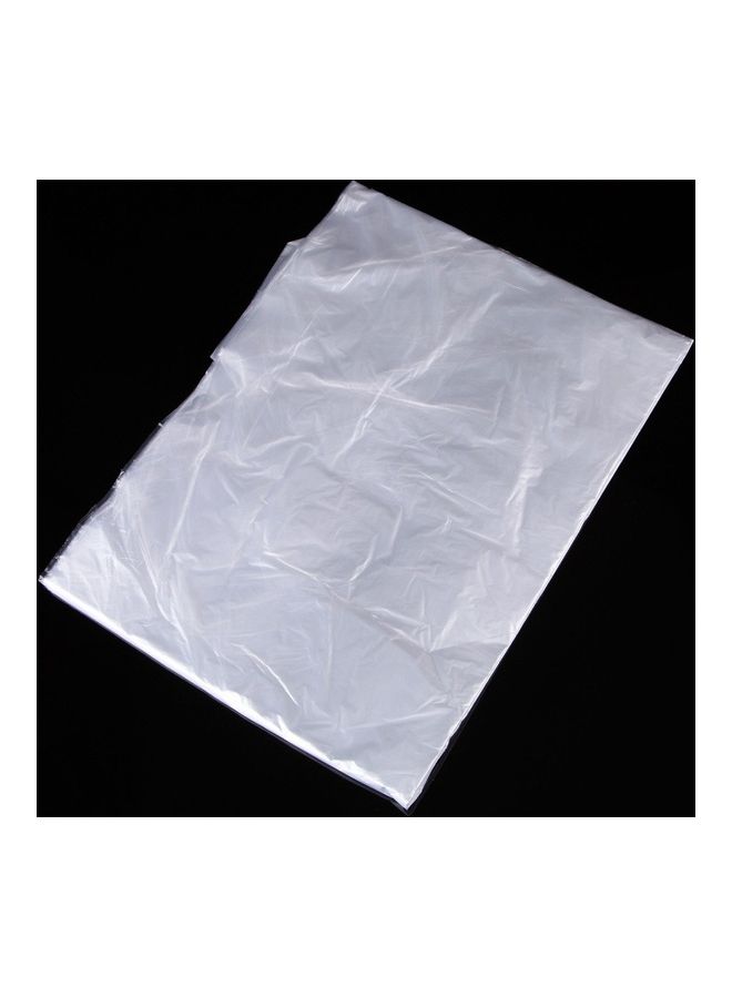 50-Piece Disposable Waterproof Hair Salon Cape Clear 130x92cm - Image 4