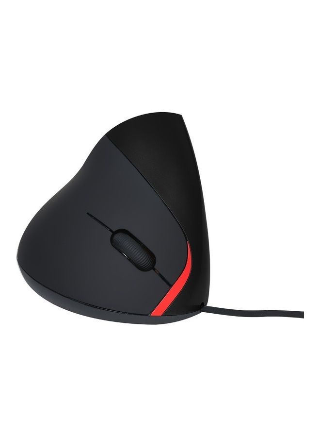 Wired Optical Vertical Mouse Black - Image 1