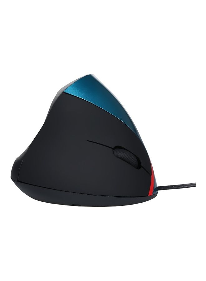 Wired Optical Vertical Mouse Blue/Black - Image 1