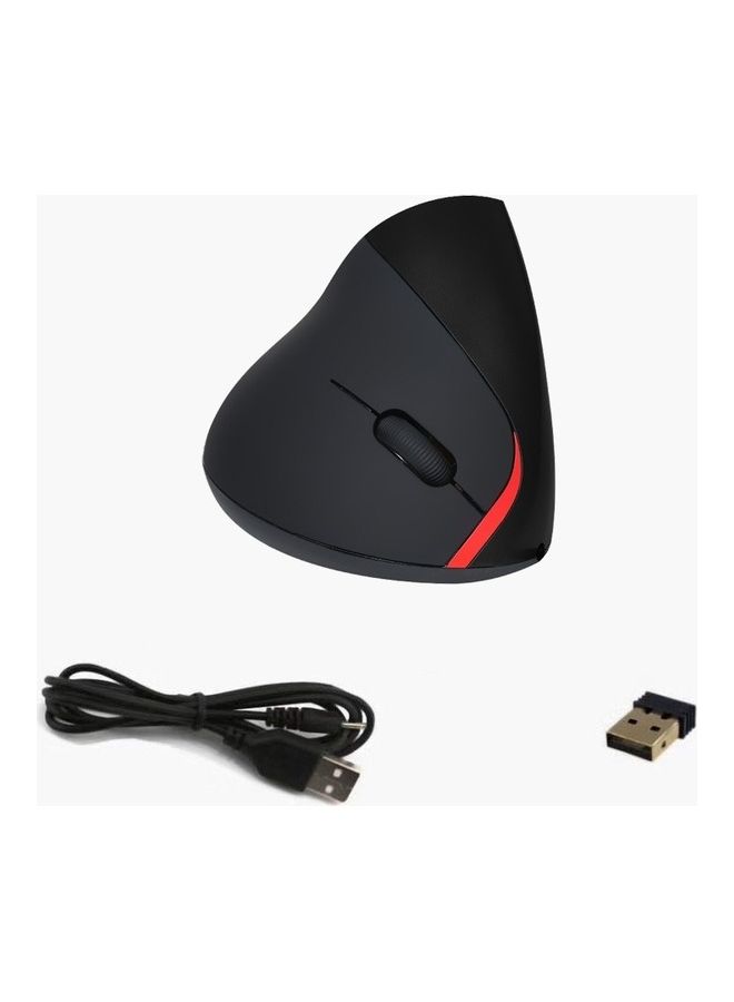 Wired Optical Vertical Mouse Black - Image 3