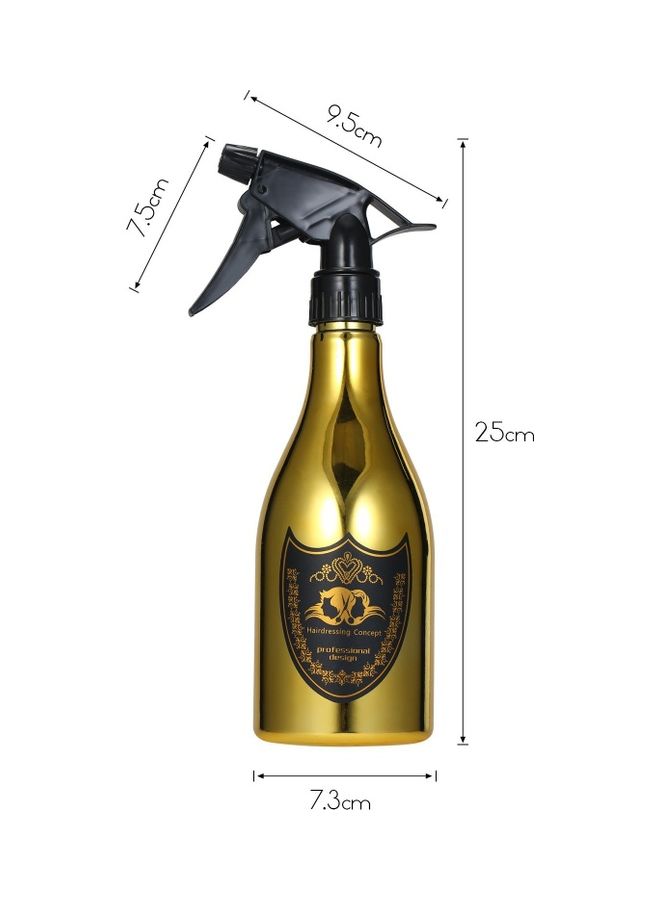 Generic 550ml Hairdressing Spray Bottle Gold 25x8x8cm - Image 2