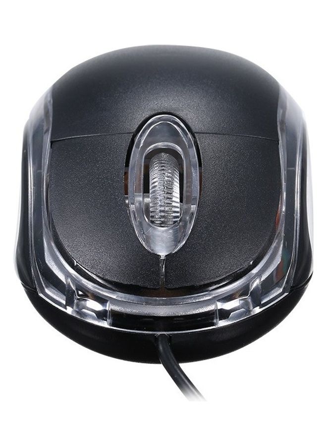 Wired Optical Mini Portable Mobile Mouse Black - Image 2