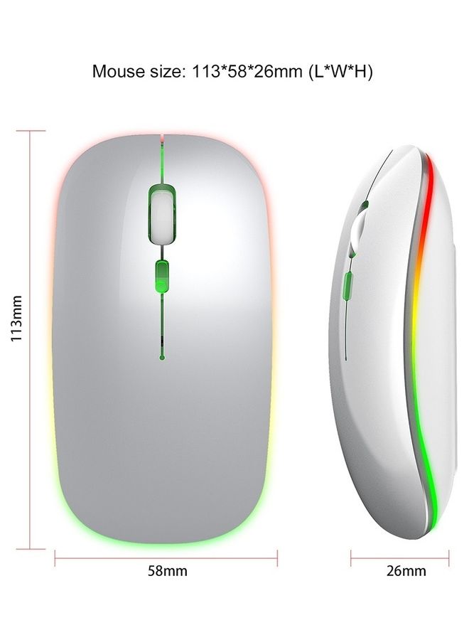 Ultra Thin Wireless Rechargeable Mouse Silver - Image 4