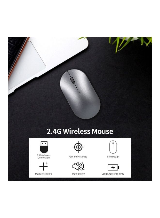 2.4G Wireless Portable Mouse Grey - Image 2