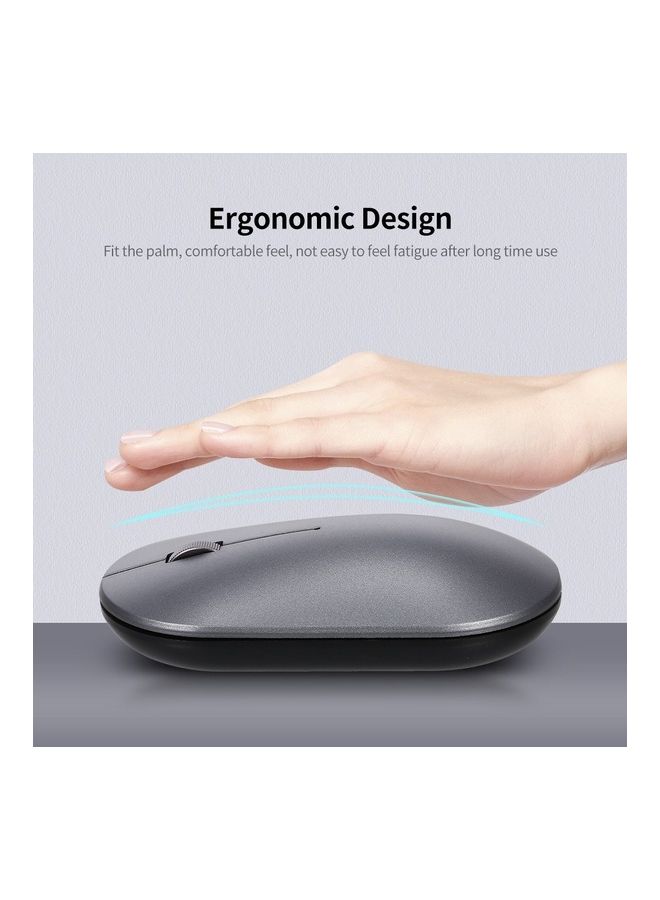 2.4G Wireless Portable Mouse Grey - Image 4