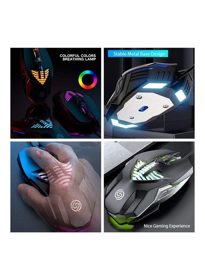USB Charging Optical Mouse Black - Image 5