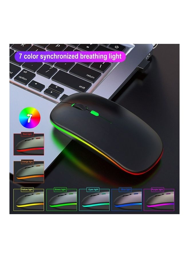 Ultra Thin Wireless Rechargeable Mouse Black - Image 3